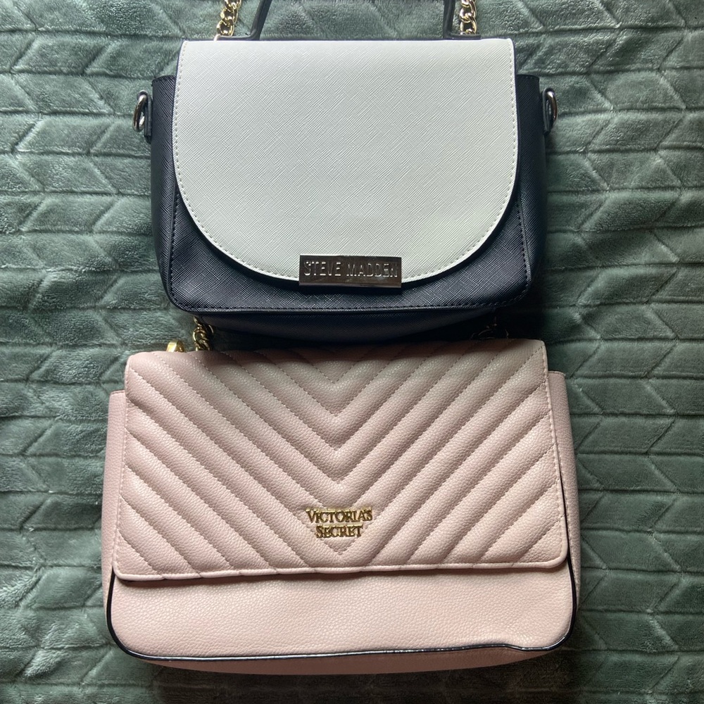 Victoria's Secret Pink Quilted Women's Bag and Steve Madden purse